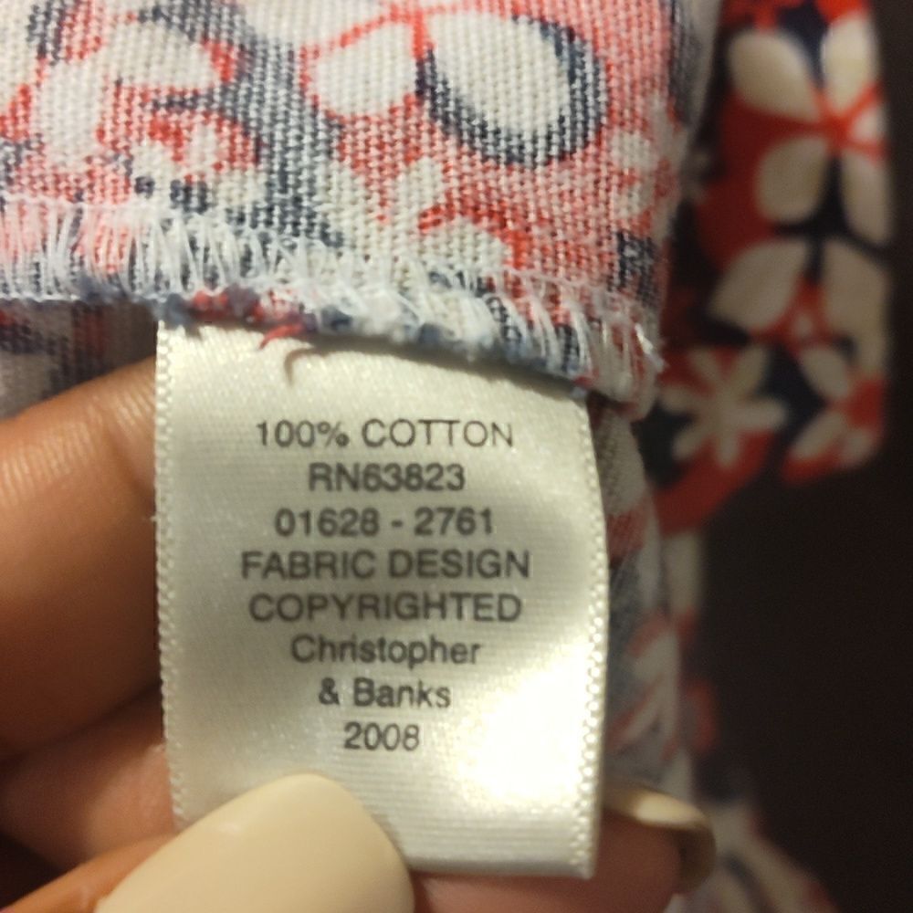 Christopher & Banks floral cotton skirt🎉🎉 will remove soon!!! (221) - Picture 4 of 6